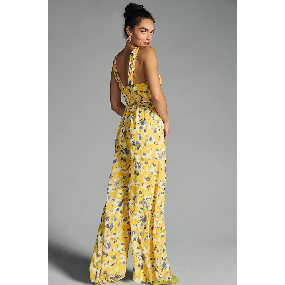 New Ieena for Mac Duggal Wide-Leg Cross-Halter Jumpsuit - Size 8 - Picture 3 of 6